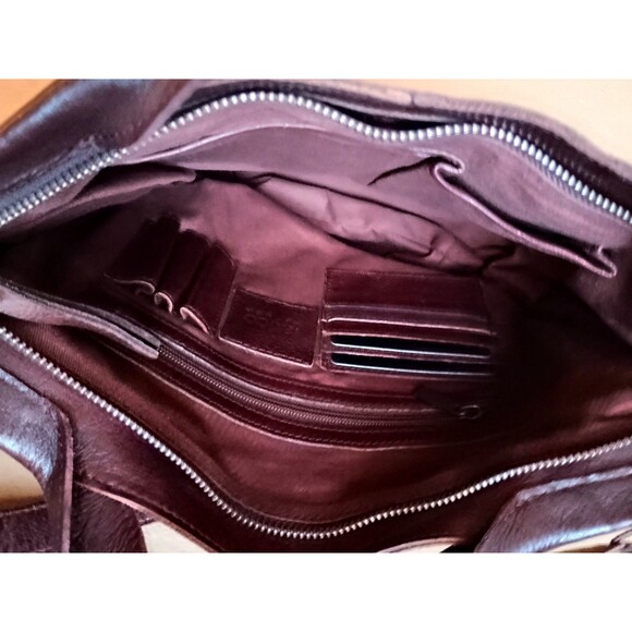 Latico Frankie Genuine Leather Crossbody Tote Reddish Brown  Bag Purse - Picture 5 of 10